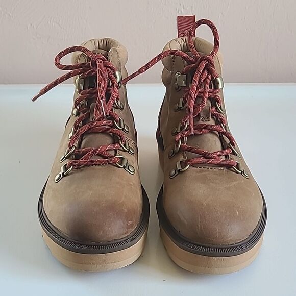 Sorel Hi Line Hiker Hiking Boots Tan, Brown & Red Womens Size 6 - Picture 3 of 16